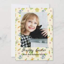 Festividades Coelho feliz da Páscoa com cartão de férias foto p