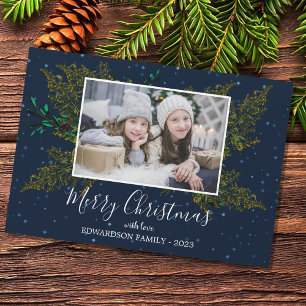 Festividades Colagem de fotos da família russa Cartão de Natal 