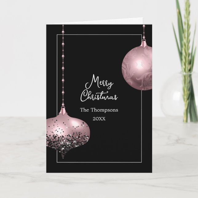 Festividades Colagem de Fotos de Família de Natal Cartão de Nat (Frente)