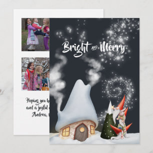Festividades Colagem de Fotos de Gnome de Natal Cartão de Féria