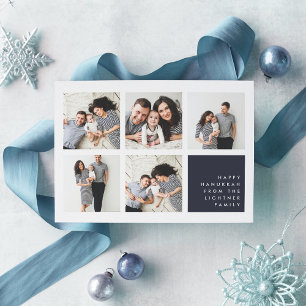 Festividades Colagem Moderna Cartão com fotos de Hanukkah