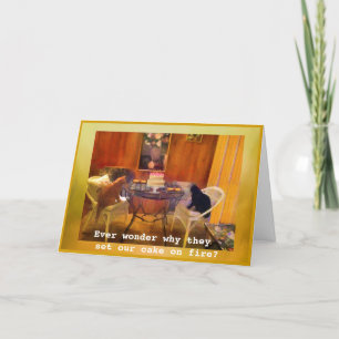 Festividades Colocando o bolo em chamas! — Cartão de Aniversári