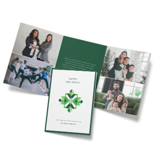 Festividades Com Dobra Tripla Cartão de Feriado Corporativo abstrato Snowflake
