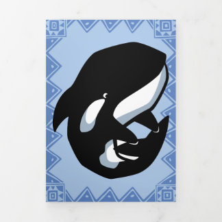 Festividades Com Dobra Tripla Triplicação do Cartão de Saudação Orca de Willife