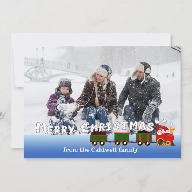 Festividades Comboio de Natal com Cartão com fotos de saudação  (Frente)
