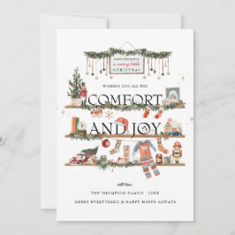 Festividades Conforto e alegria | Cartão de Férias de Natal