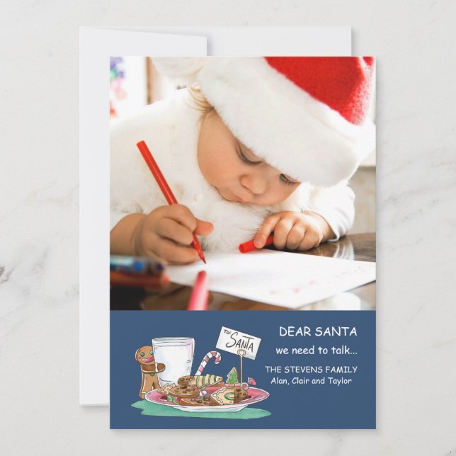 Festividades Cookies para Cartão com fotos de Papais noeis (Frente)