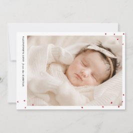 Festividades Coração Minimalista Cartão de Foto de Dia dos Namo