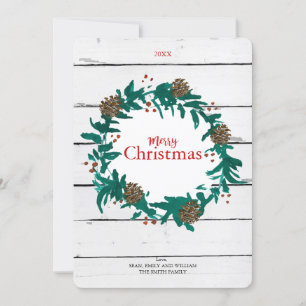 Festividades Corrida de Natal Tradicional com Cartão Pinecones