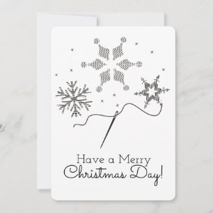 Festividades Costura do bordado do cartão de Natal