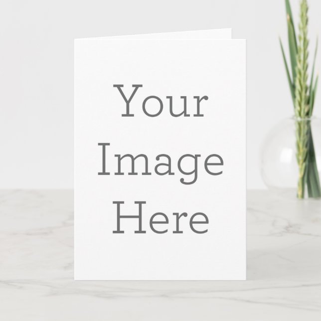 Cartão de Natal personalizado dobrado, Tamanho: Padrão 12.7 x 17.78 cm, Papel: Fosco, Envelopes: Branco (Frente)