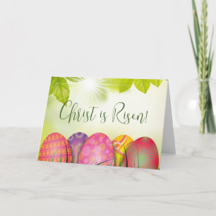 Festividades Cristo Ressuscitou! Cartão de Páscoa