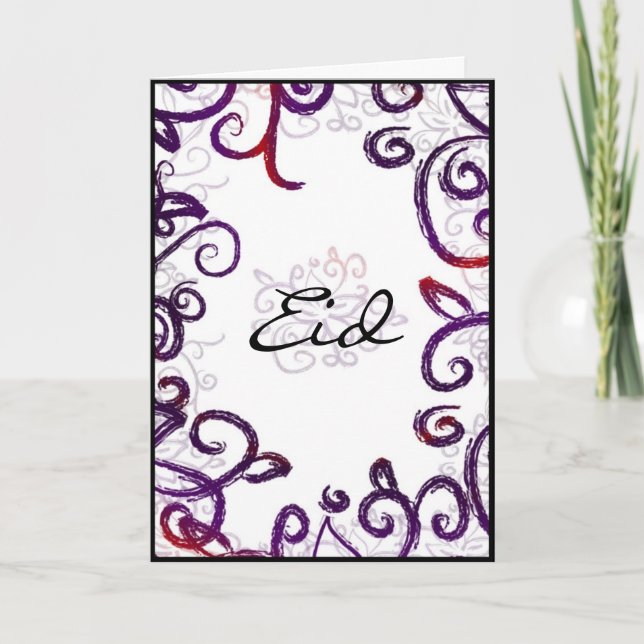 Festividades Cumprimento de Eid - cartão de Eid Mubarak (Frente)