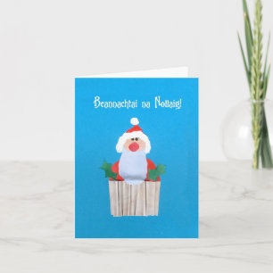 Festividades Cupcake de Natal irlandês com cartão de Papais n