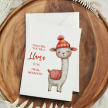 Cute Llama Dia dos Namorados Cartão de Agradecimen