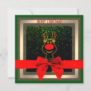 Festividades Cute Rudolph, o Cartão de Natal da Rena Vermelha