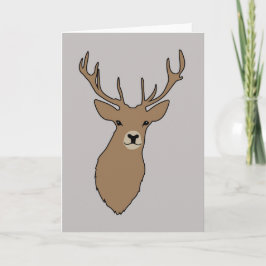 Festividades Cyril, o Cartão de Saudações de Cinza Stag de Anna