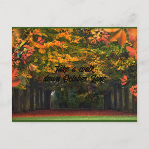 Festividades Dê um passeio pela October Lane cartão postal de o