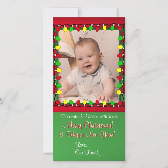 Festividades Decorrido com o cartão de saudação Love/ Photo (Frente)