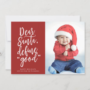 Festividades Definir cartão de Natal de "Boa" Foto