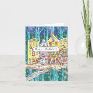 Festividades "Deixe Neve!" Cartão de Natal Personalizado