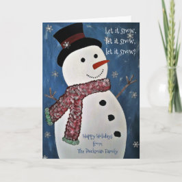 Festividades Deixe-o nevar no cartão de Natal