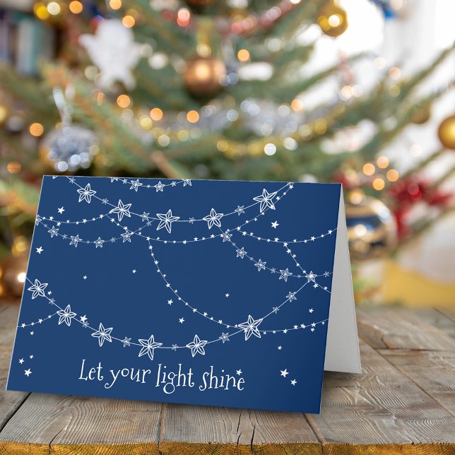 Festividades Deixe Sua Luz Brilhar | Cartão de Boas Festas (Let Your Light Shine | Holiday Greeting Card)