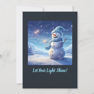 Festividades "Deixe Sua Luz Brilhar!" – Cartão de Natal de Bone
