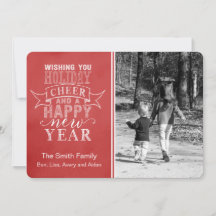 Desejando Seu Feliz Natal | Cartão de Água Vermelh