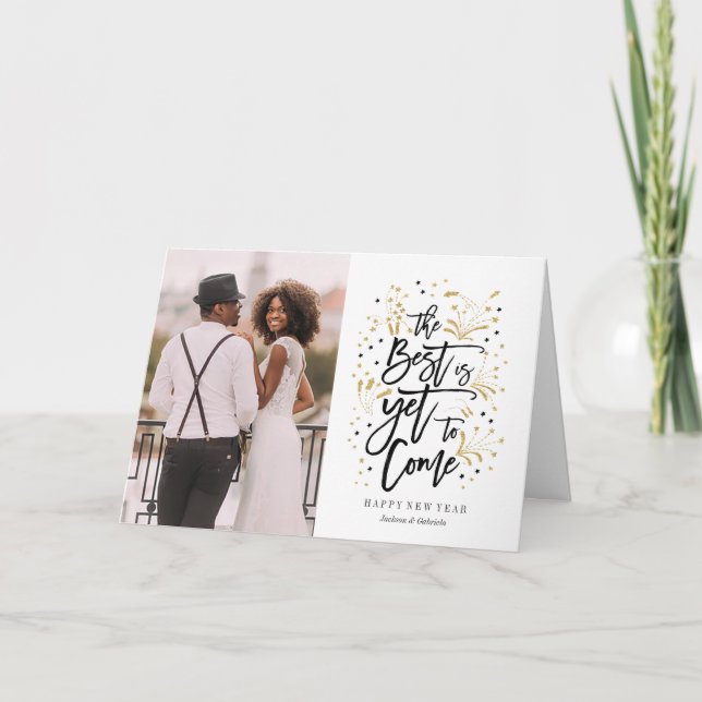 Festividades Desejo de Ano Novo| fogos de artifício| Cartão (Frente)