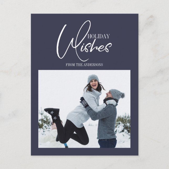 Festividades Desejos de Natal Foto de Natal Cartão Postal (Frente)