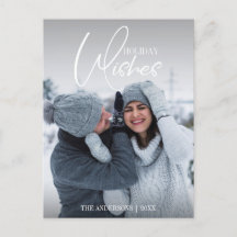 Desejos de Natal Foto de Natal Cartão Postal