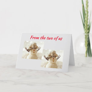 FESTIVIDADES DESEJOS DO CARTÃO DE FERIADO "DOIS DE NÓS"