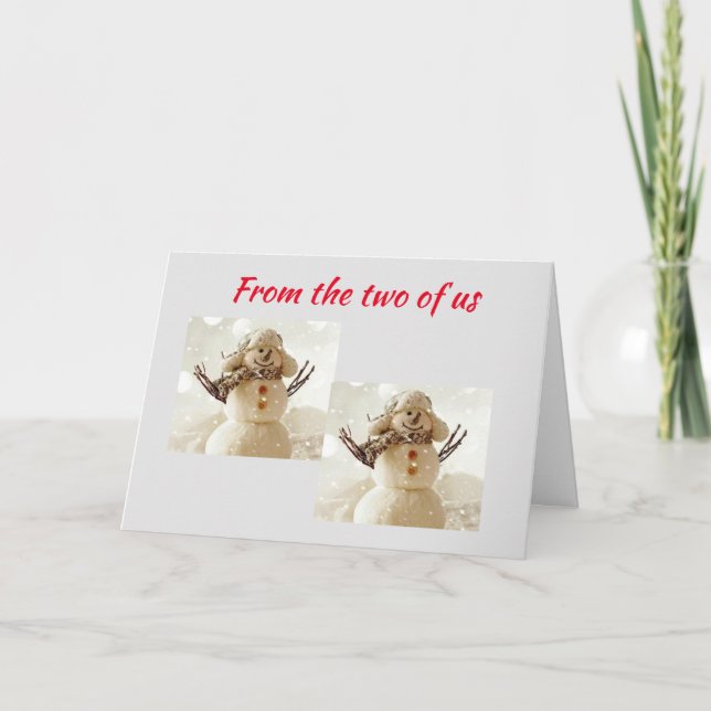 FESTIVIDADES DESEJOS DO CARTÃO DE FERIADO "DOIS DE NÓS" (Frente)