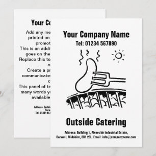 Festividades Design de cartão de desenho animado para catering
