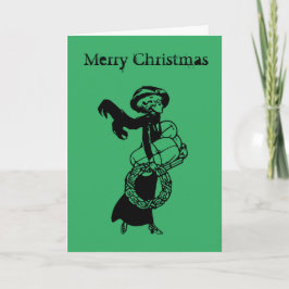 Festividades Design de vintage original do cartão de Natal