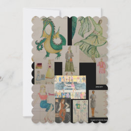 Festividades Design do traje: Um cartão de Timelime