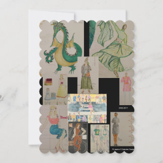 Festividades Design do traje: Um cartão de Timelime