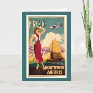 Festividades Destino: Cartão de Saudação Vertical Hong Kong