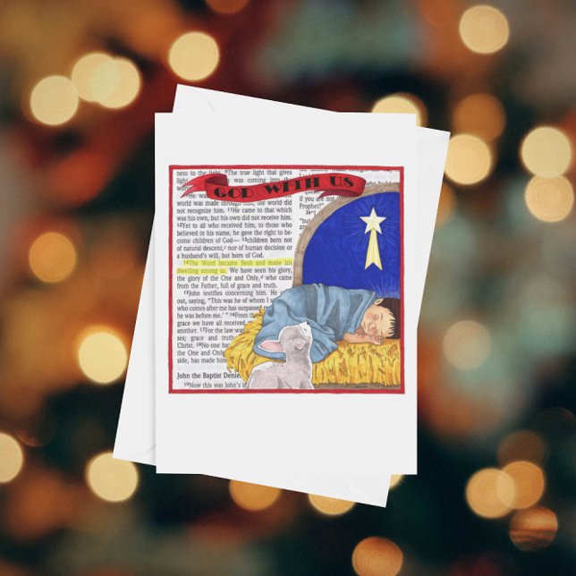 Festividades Deus Com O Nosso Cartão De Natal Personalizado (Criador carregado)