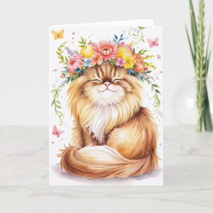Festividades Dia de as mães De Gato Persa De Cartão Engraçado D