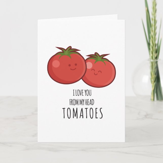 Festividades Dia de os namorados Engraçado Tomato - Cartão Româ (Frente)