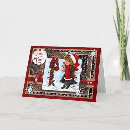 Festividades Digi Doodles selados com um cartão de Natal Beijo