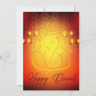 Festividades Diwali cumprimentando ganesha de Natal com cartão