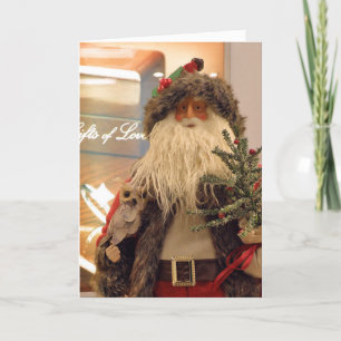 Festividades Do papai noel com o cartão de Natal do amor