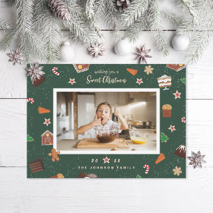 Festividades Doce cartão de Natal de doces assados foto