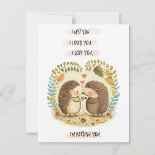 Festividades Dois Hedgehogs, estou te mantendo com um cartão de