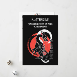 Festividades Dragão negro, Cartão de Saudação Personalizado da