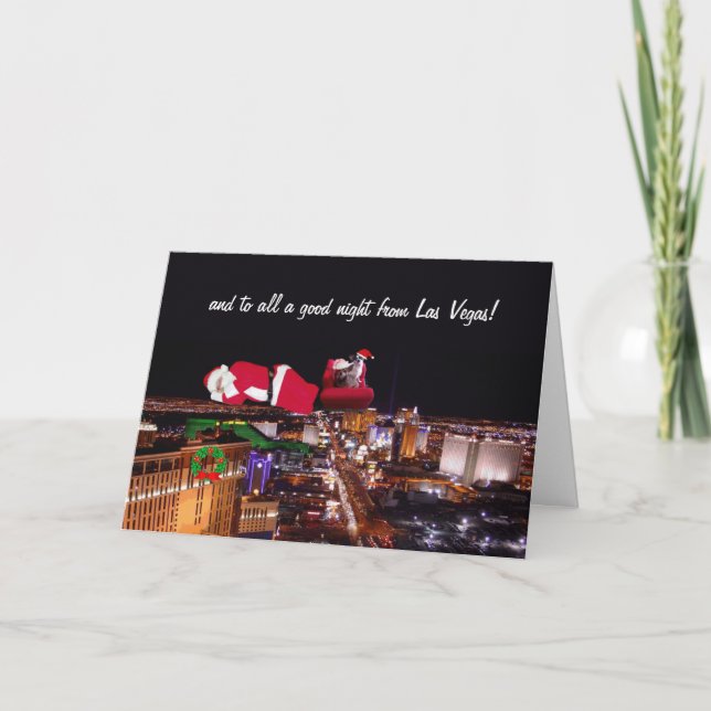 Festividades e a toda a boa noite do cartão de Las Vegas (Frente)