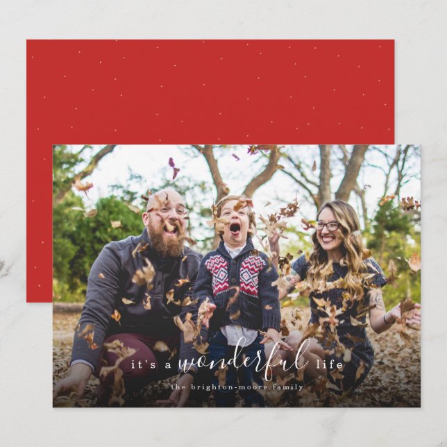 Festividades É um Cartão de Férias Maravilhoso (Frente/Verso)